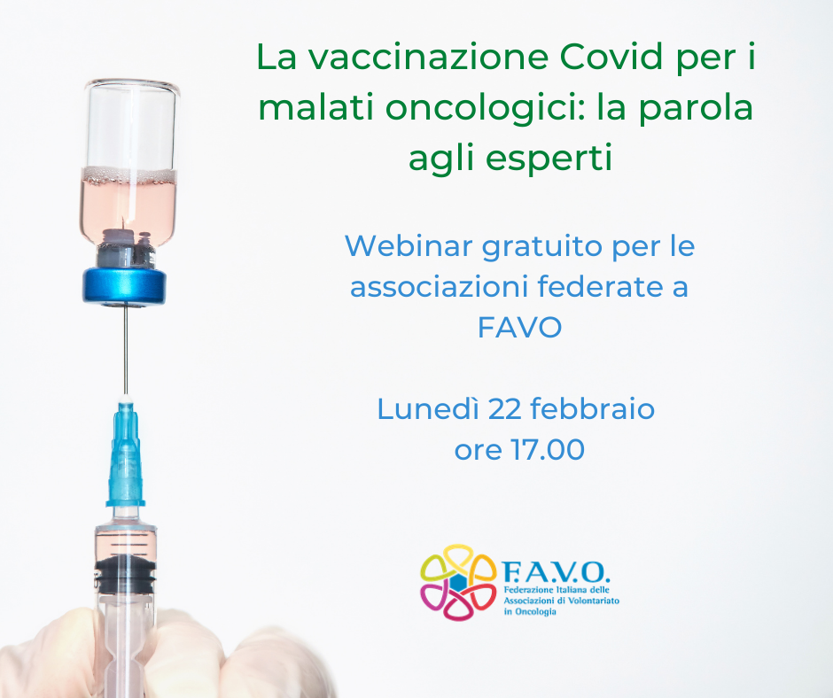 Webinar Online Vaccino Covid E Cancro Ailar Associazione Italiana